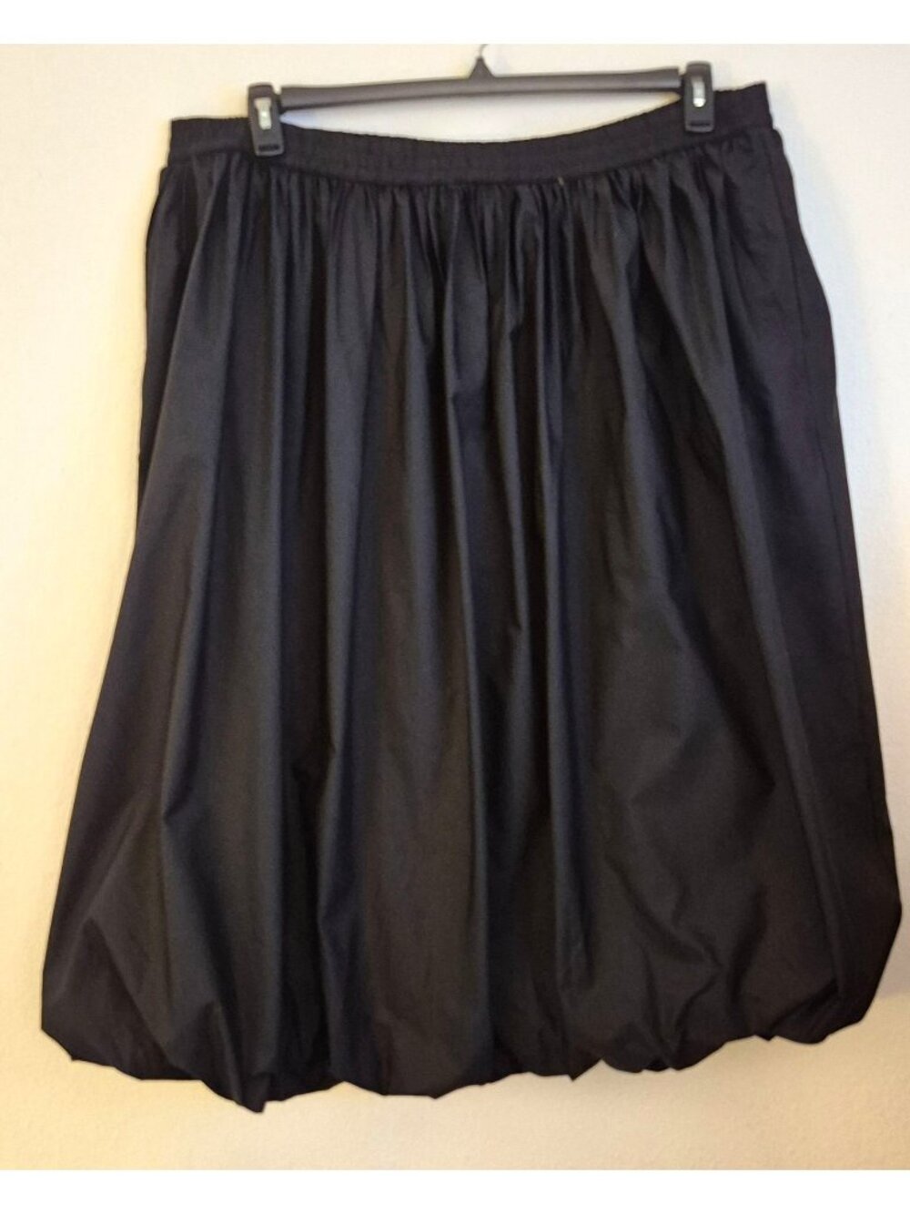 On 34th Black Cotton Blend Elastic Waist Midaxi Skirt with Pockets Size 3X NWT